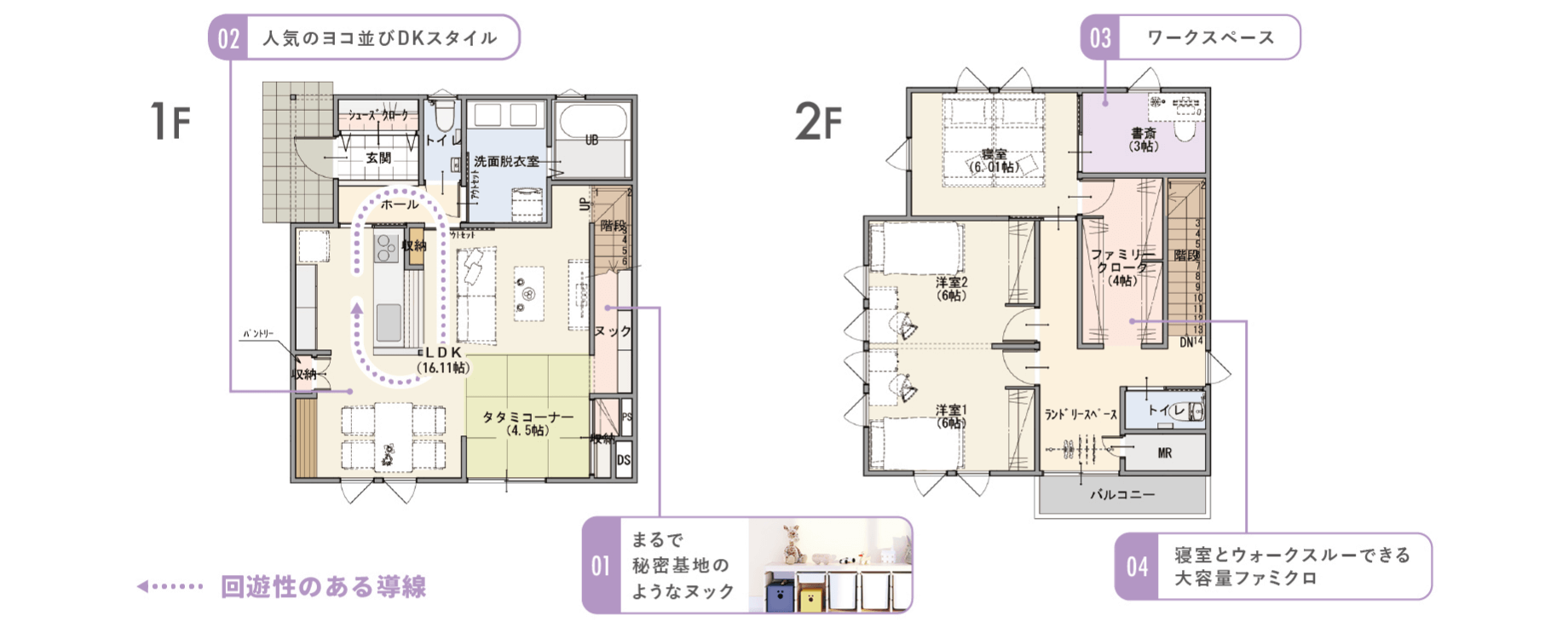 Fプランの間取り