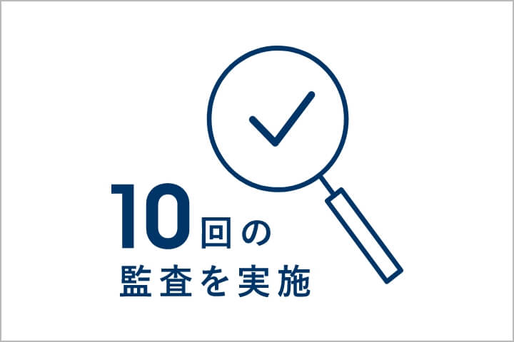 10回の監査を実施