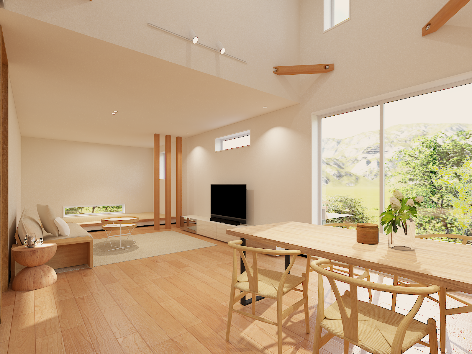 【Point２】 ゆとりある吹き抜けLDK