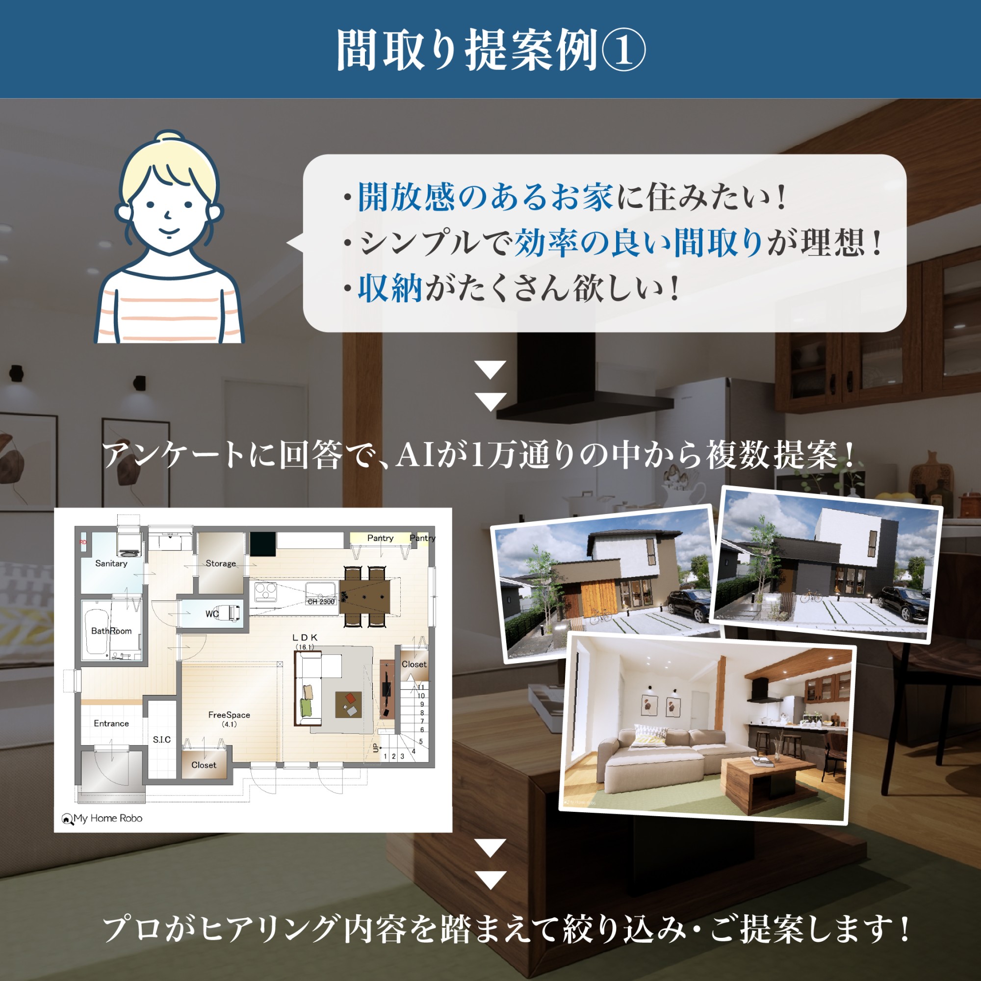 CASE 01｜吹き抜けのある、開放感あふれる間取り