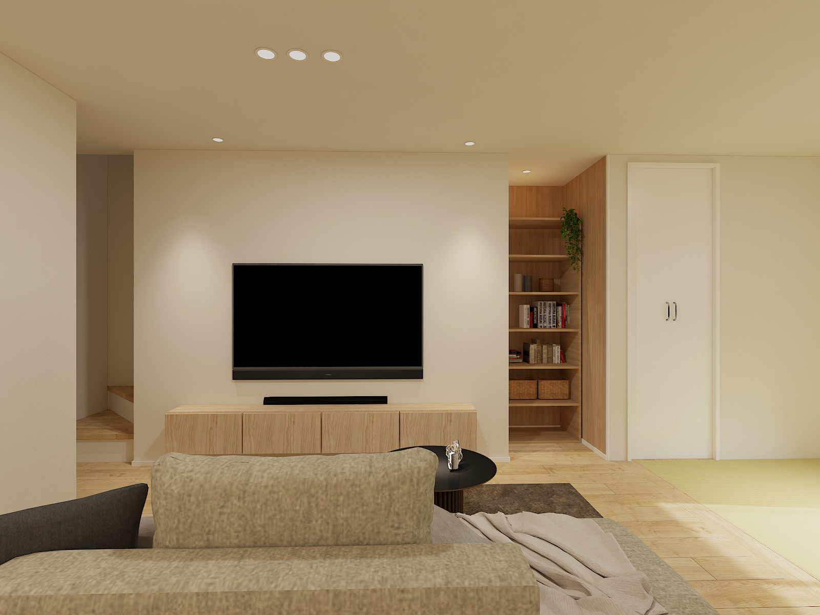 【Point２】 個々の居場所がちゃんとつながる開放リビング