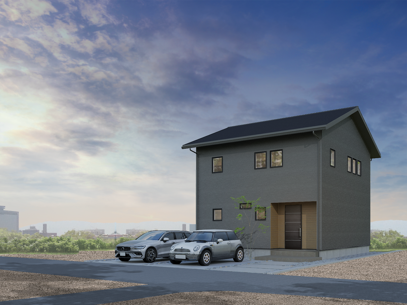 【Point１】 シンプルで安定感のある外観構成